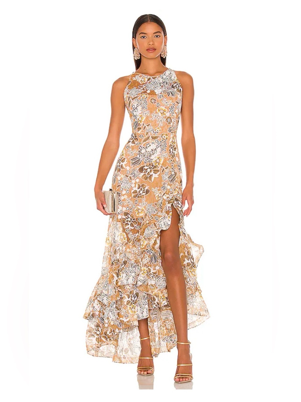 Bronx and Banco Sicilia Ruffle Dress in Multi NWT 8